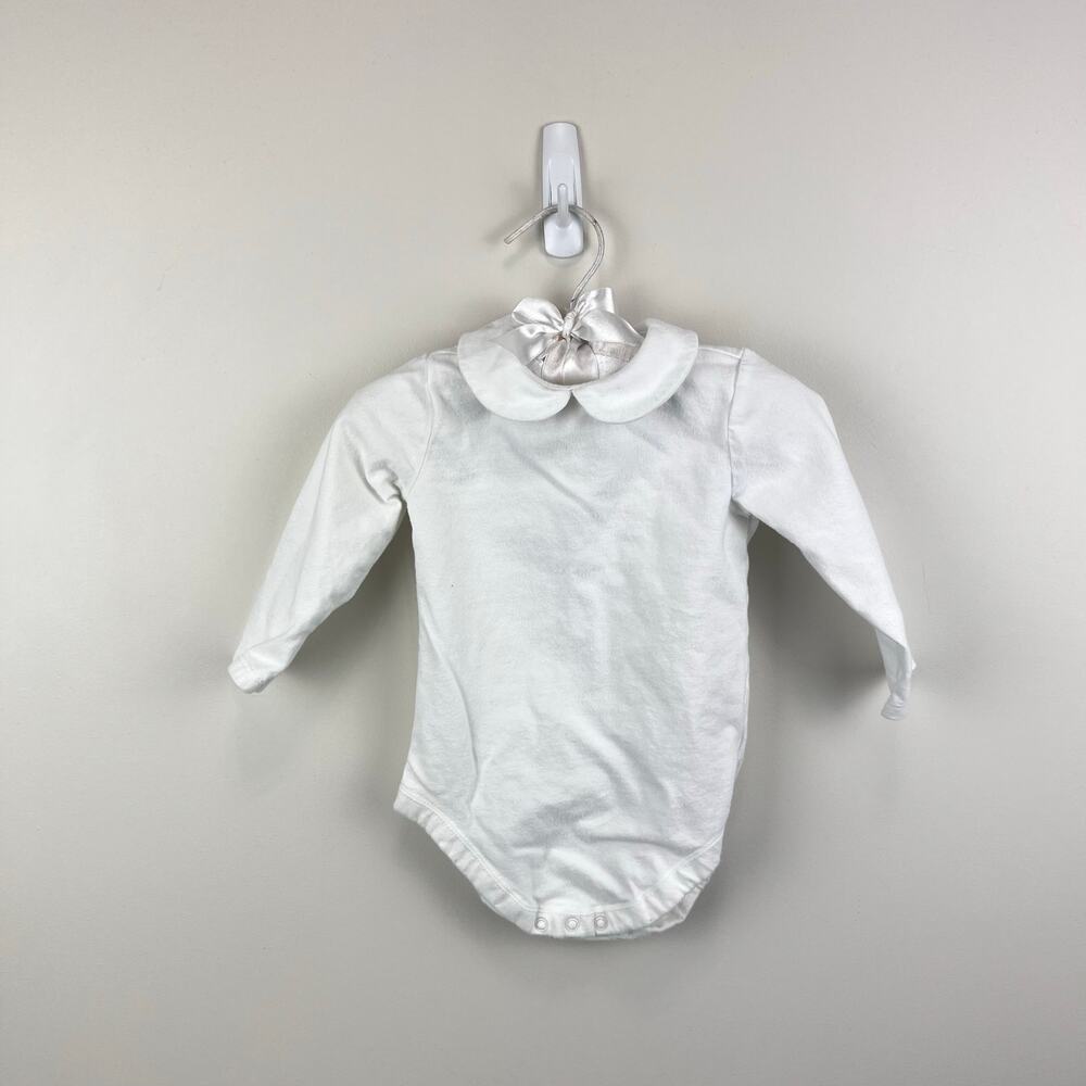 Janie and Jack Baby Peter Pan Collar Bodysuit Ivory 6-12 Months